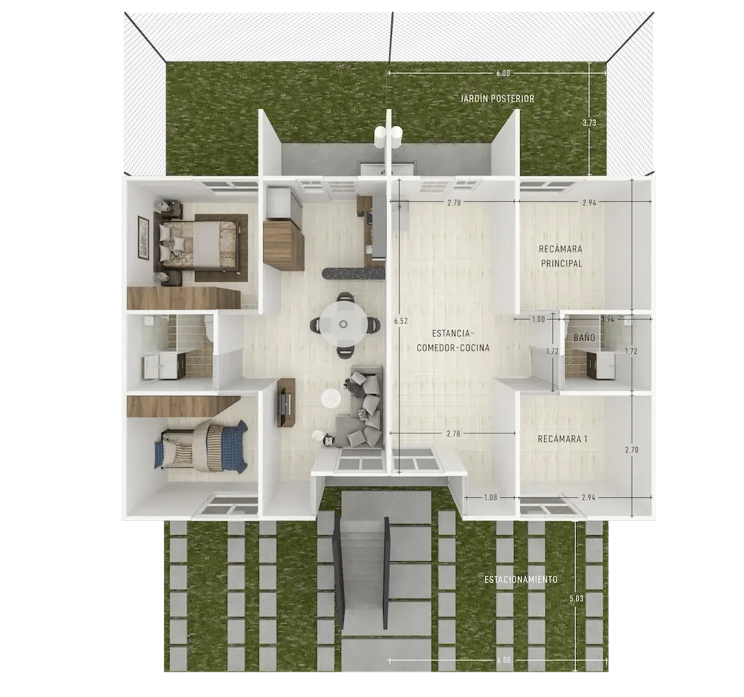 Un solo nivel de Casas en venta en Huehuetoca - Modelo Titanio Planta Alta