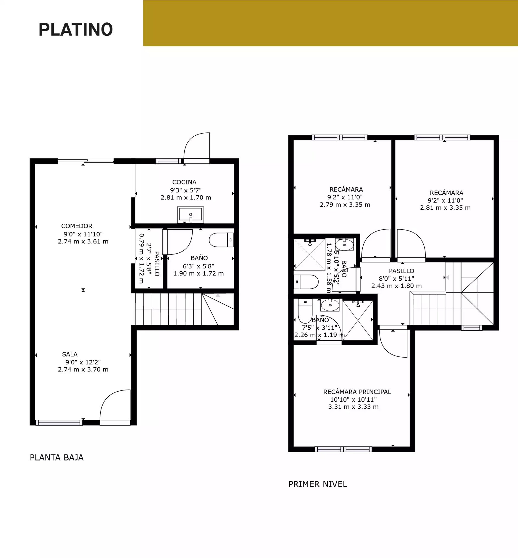 Planos del modelo de Modelo Platino