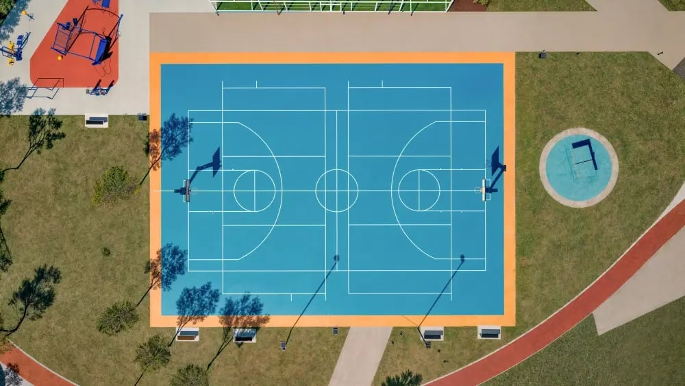 Foto Cancha Basquetbol Render - Sauz