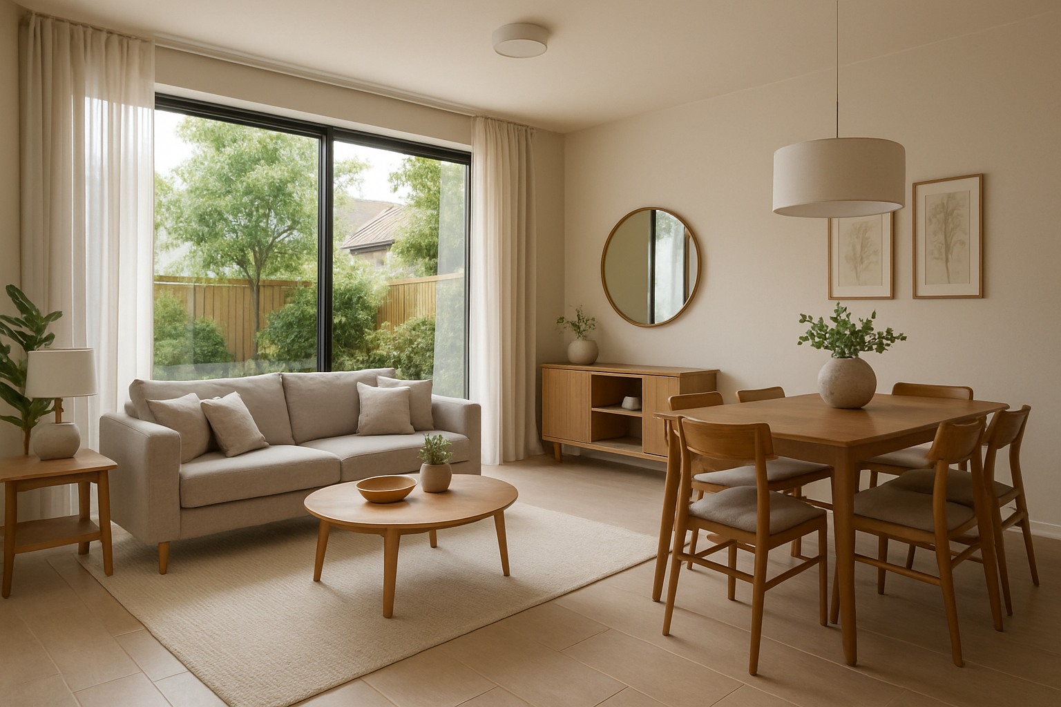 Sala y comedor de una asa con un ventanal para darle mejor iluminacin natural y ventilacin-1