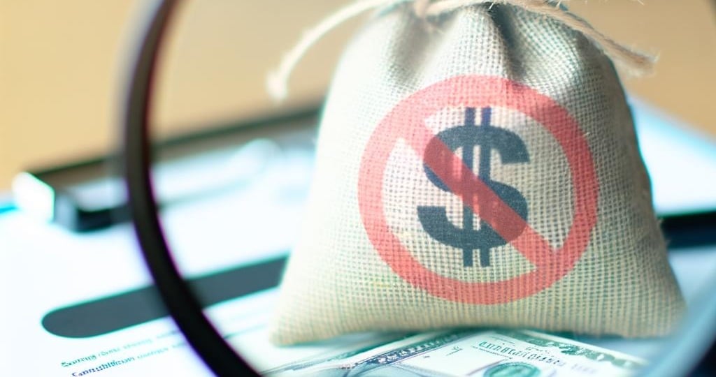 Una lupa enfoca a un costal con signo de pesos-1