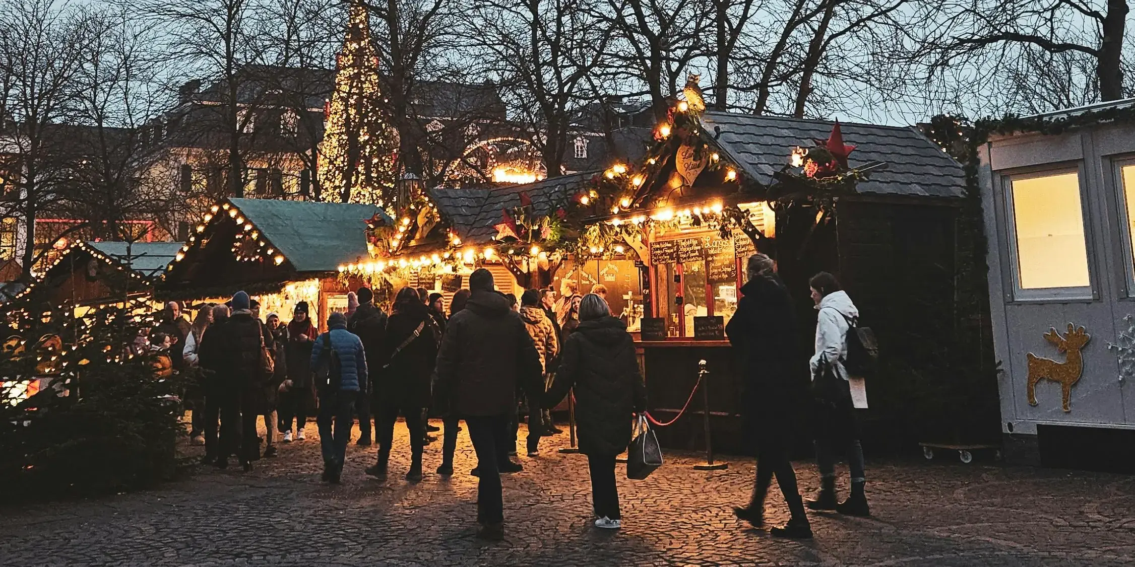Gente caminando en la calle. Navidad en Hidalgo